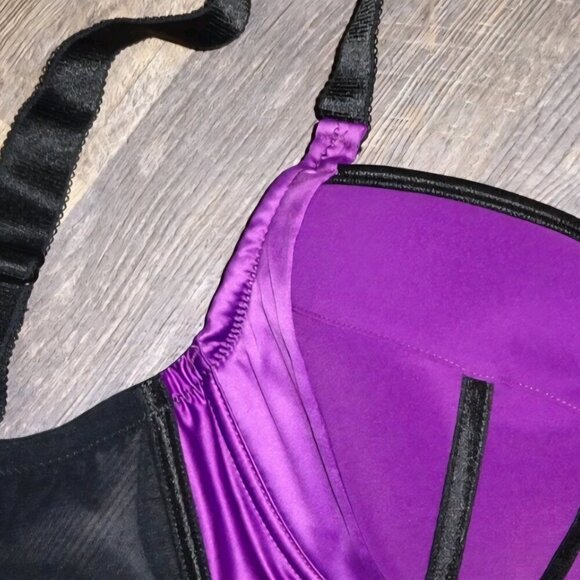 NWT Parfait sexy full coverage padded purple wine black 40D - Picture 4 of 7